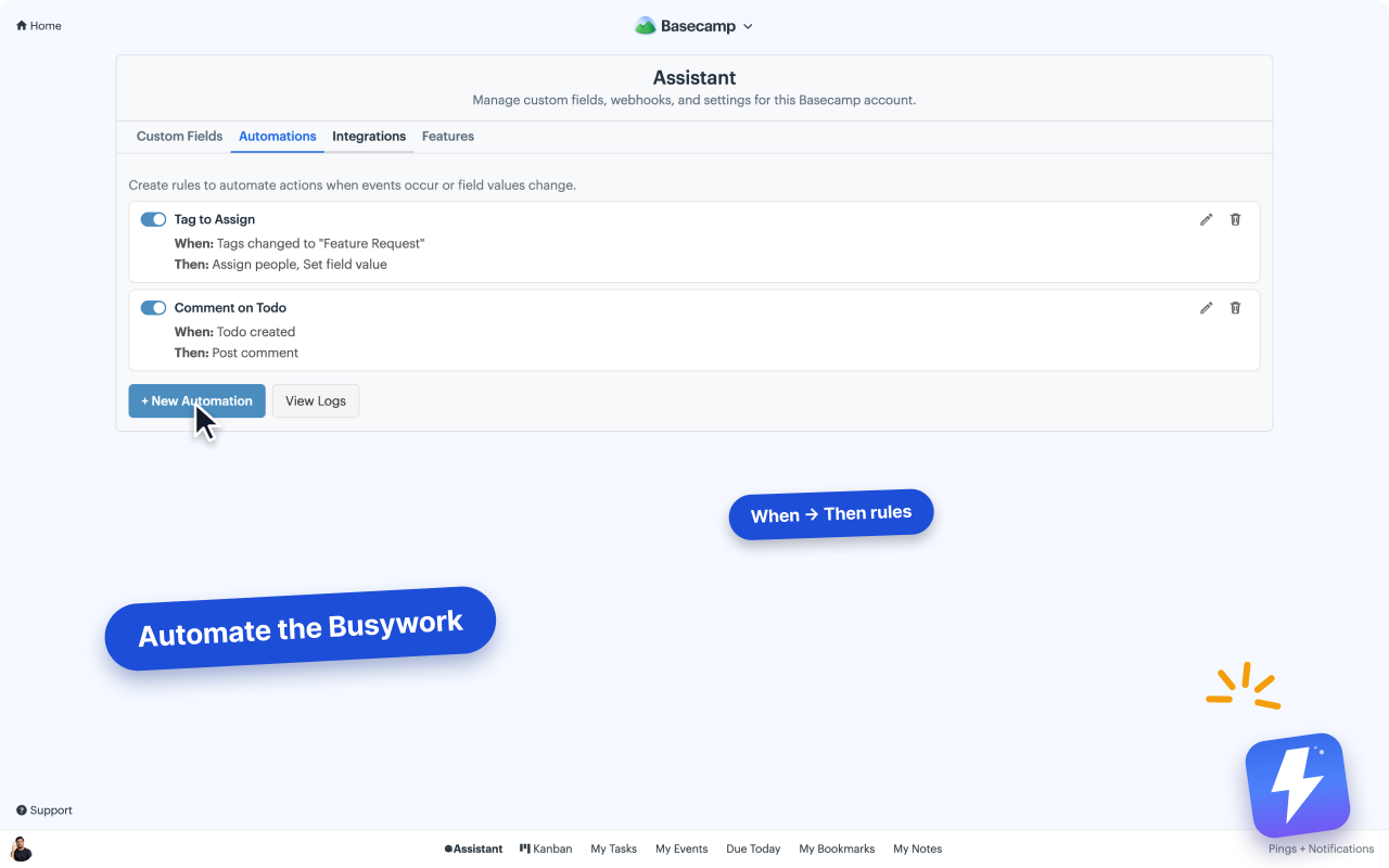 Automation rule editor